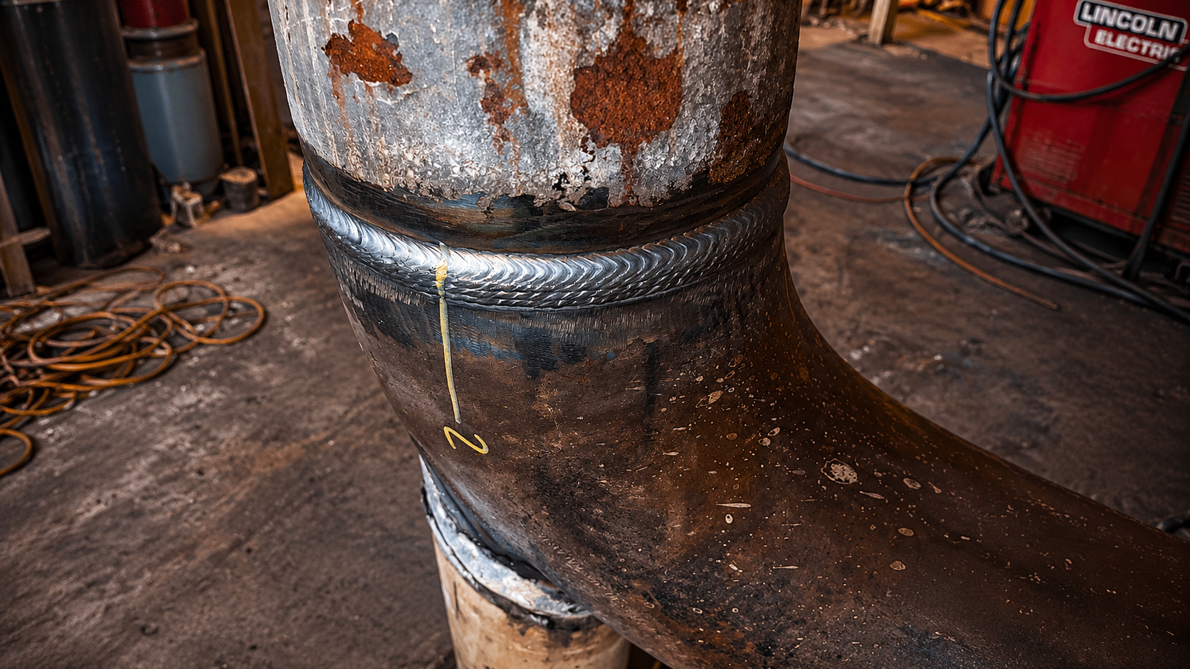 Large-diameter pipe fabrication detail