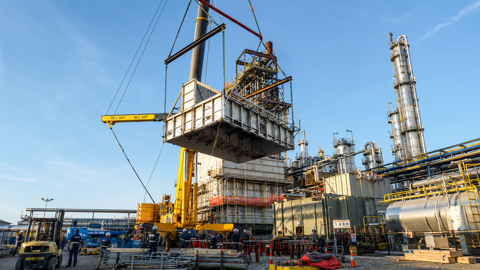 Industrial structural module lift